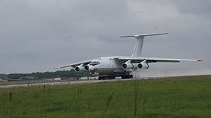 Літак Іл-76 здійснив вражаючий виліт з аеродрому "Біла Церква"